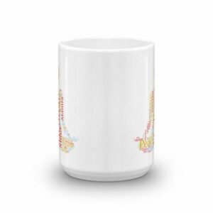 Meditation Word Cloud Meditating Figure Silhouette Mug