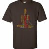 Meditation Word Cloud Meditating Figure Silhouette Short Sleeve T-Shirt