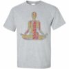 Meditation Word Cloud Meditating Figure Silhouette Short Sleeve T-Shirt