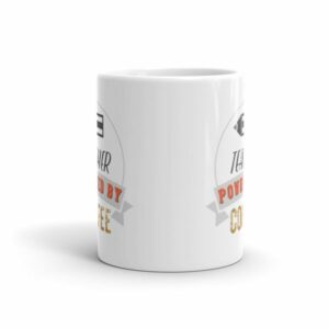 Teacher Powered By Coffee Vintage Log Ceramic Mug