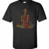 Meditation Word Cloud Meditating Figure Silhouette Short Sleeve T-Shirt