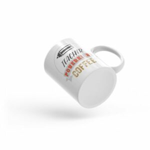 Teacher Powered By Coffee Vintage Log Ceramic Mug