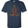 Meditation Word Cloud Meditating Figure Silhouette Short Sleeve T-Shirt