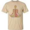 Meditation Word Cloud Meditating Figure Silhouette Short Sleeve T-Shirt