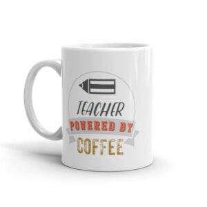 Teacher Powered By Coffee Vintage Log Ceramic Mug