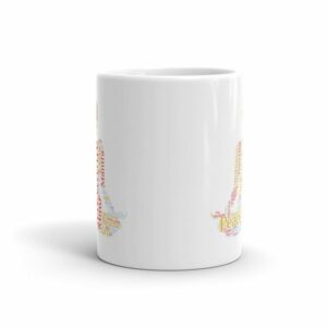 Meditation Word Cloud Meditating Figure Silhouette Mug