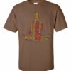 Meditation Word Cloud Meditating Figure Silhouette Short Sleeve T-Shirt