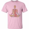 Meditation Word Cloud Meditating Figure Silhouette Short Sleeve T-Shirt