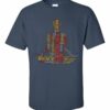 Meditation Word Cloud Meditating Figure Silhouette Short Sleeve T-Shirt