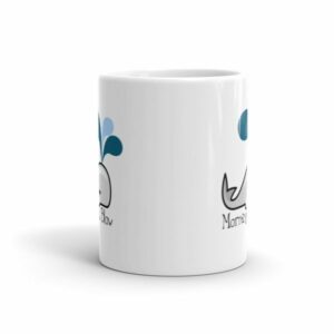 Mornings Blow Whale Ceramic Mug