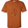 Meditation Word Cloud Meditating Figure Silhouette Short Sleeve T-Shirt