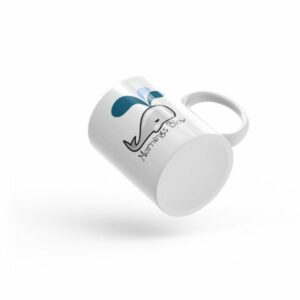 Mornings Blow Whale Ceramic Mug