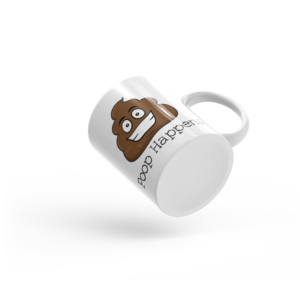 Poop Happens Poop Emoji Ceramic Mug