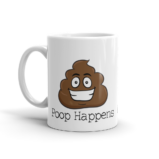 Poop Happens Poop Emoji Ceramic Mug