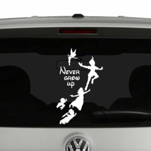 Peter Pan Never Grow Up Disney Inspired Vinyl Decal Sticker