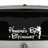 Powered By Bitchdust Fairy Vinyl Decal Sticker