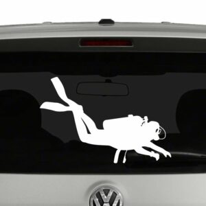 Scuba Diver Silhouette Vinyl Decal Sticker