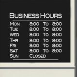 Business Basic Store Hours Sign Full Week Vinyl Decal Sticker Window Door