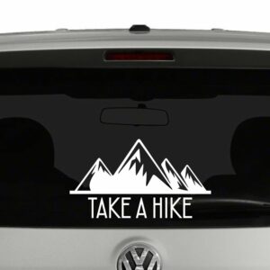 Take A Hike Mountains Retro Vinyl Decal Sticker