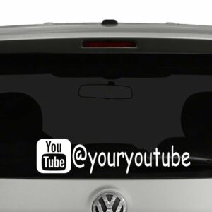 You Tube Icon Account Tag Vinyl Decal Sticker Social Media