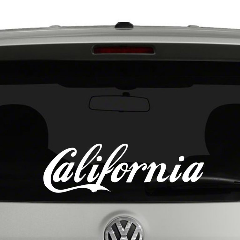 California Coca Cola Style Vinyl Decal Sticker