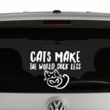 Cats Make The World Suck Less Cat Lovers Vinyl Decal Sticker