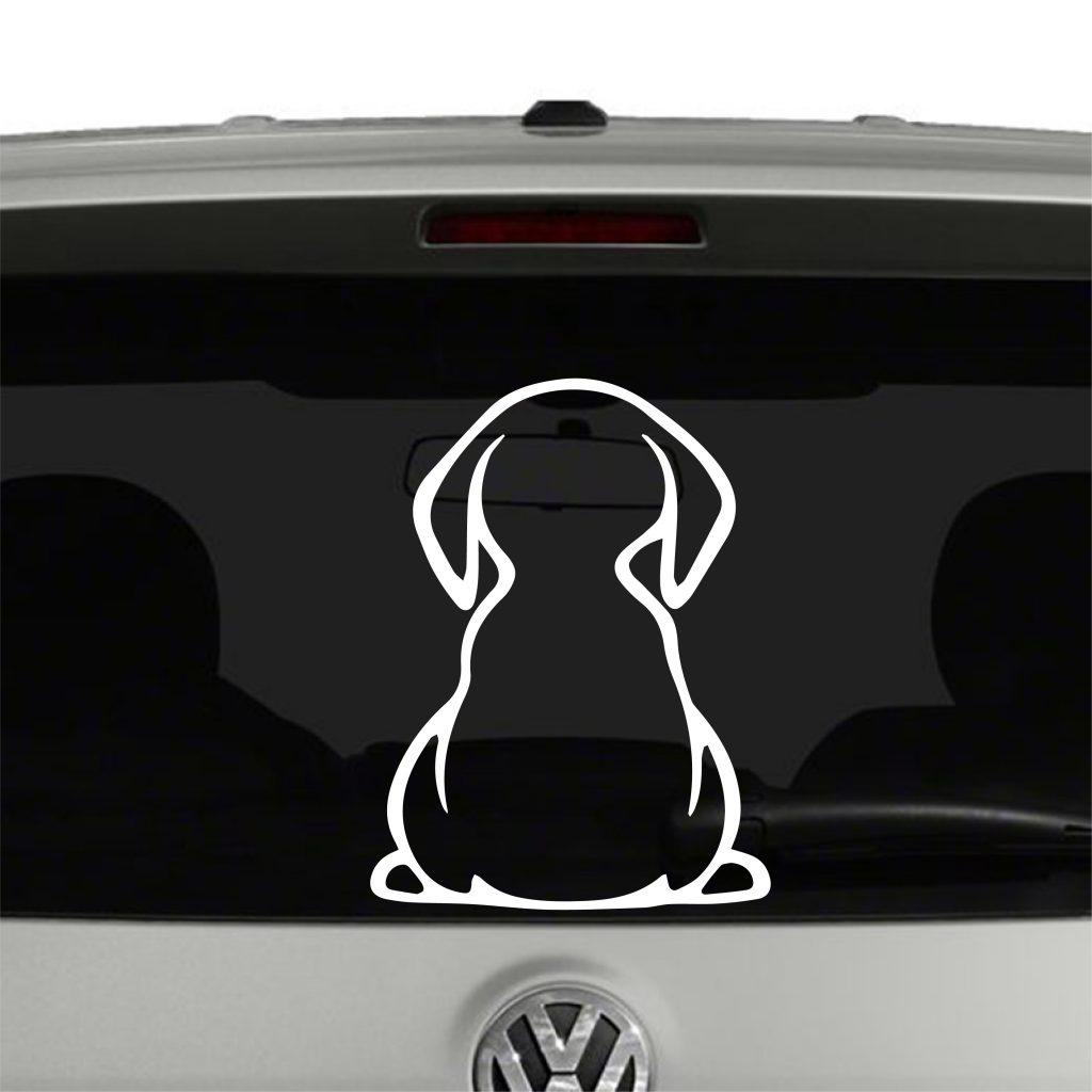 Puppy Dog Rear Windshield Wiper Tail Vinyl Decal Sticker