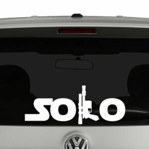 Han Solo With Blaster Star Wars Inspired Vinyl Decal Sticker