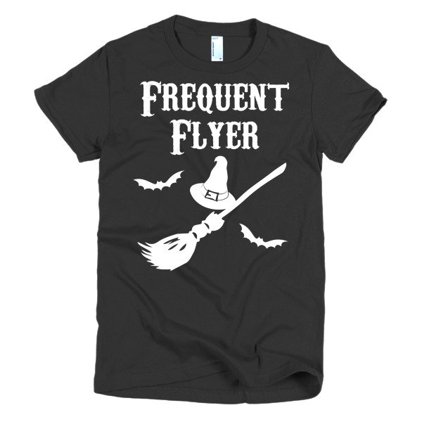 Frequent Flyer Witches Broom Short Sleeve Women's T-Shirt