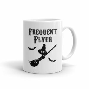 Frequent Flyer Witches Broom Short Sleeve Ceramic Mug