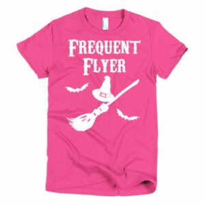 Frequent Flyer Witches Broom Short Sleeve Women's T-Shirt