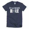 Teachers Rule Rock On Hand Funny Womens T-Shirt - Image 6