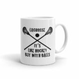 Lacrosse Its Like Hockey But With Balls Funny Ceramic Mug