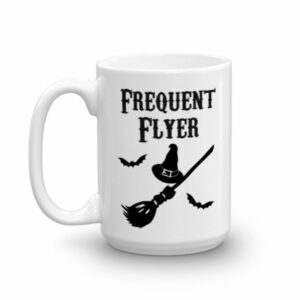 Frequent Flyer Witches Broom Short Sleeve Ceramic Mug