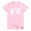 Teachers Rule Rock On Hand Funny T-Shirt