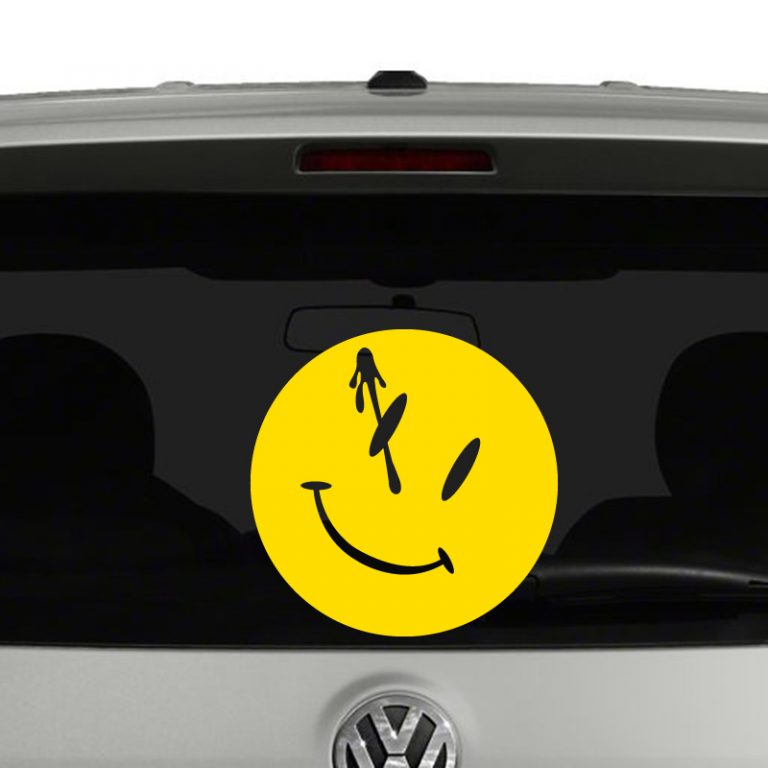 Watchmen Comedian Smiley Face Pin Blood Vinyl Decal Sticker