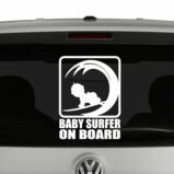 Baby Surfer On Board Vinyl Decal Sticker