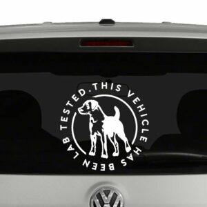 This Vehicle Has Been Lab Tested Labrador Dog Vinyl Decal Sticker