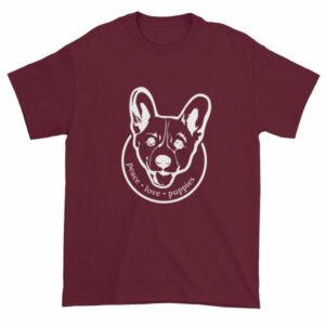 Peace Love Puppies Corgi Dog Lovers T-Shirt