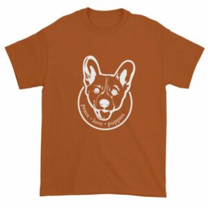 Peace Love Puppies Corgi Dog Lovers T-Shirt