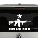 Come And Take It AR15 Rifle 2nd Amendment Vinyl Decal Sticker