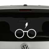 Harry Potter Inspired Glasses Lightning Bolt Scar Vinyl Decal Sticker