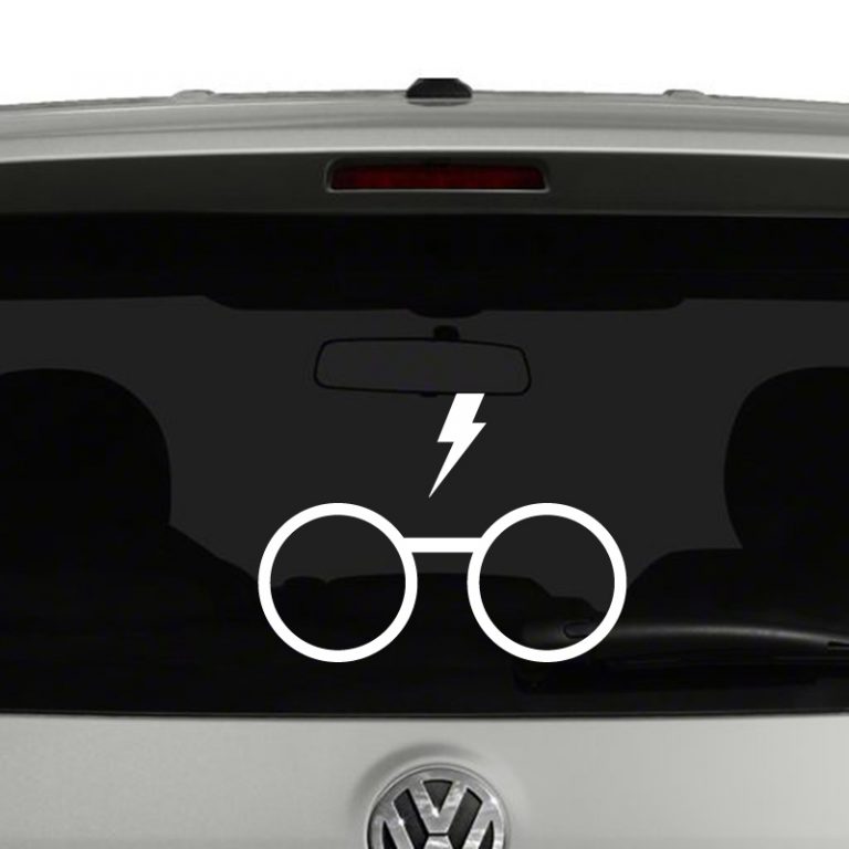 Harry Potter Inspired Glasses Lightning Bolt Scar Vinyl Decal Sticker