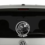 Pug Mom Pug Lover Dog Vinyl Decal Sticker