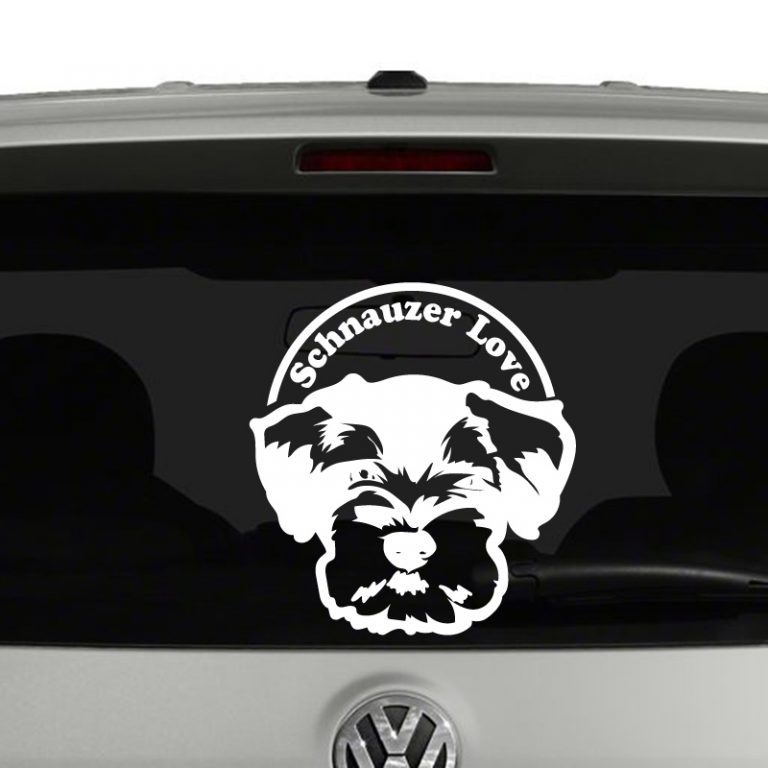 Schnauzer Love Puppy Lover Dog Vinyl Decal Sticker