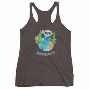 World Environment Day Globe and Panda Awareness Women's Tank Top - Image 2