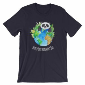 World Environment Day Globe and Panda Awareness T-Shirt - Image 8