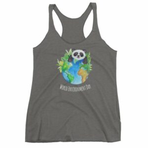 World Environment Day Globe and Panda Awareness Women's Tank Top - Image 4