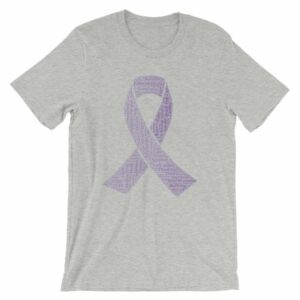 Fibromyalgia Word Cloud Awareness Ribbon T-Shirt - Image 6