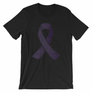 Fibromyalgia Word Cloud Awareness Ribbon T-Shirt - Image 2
